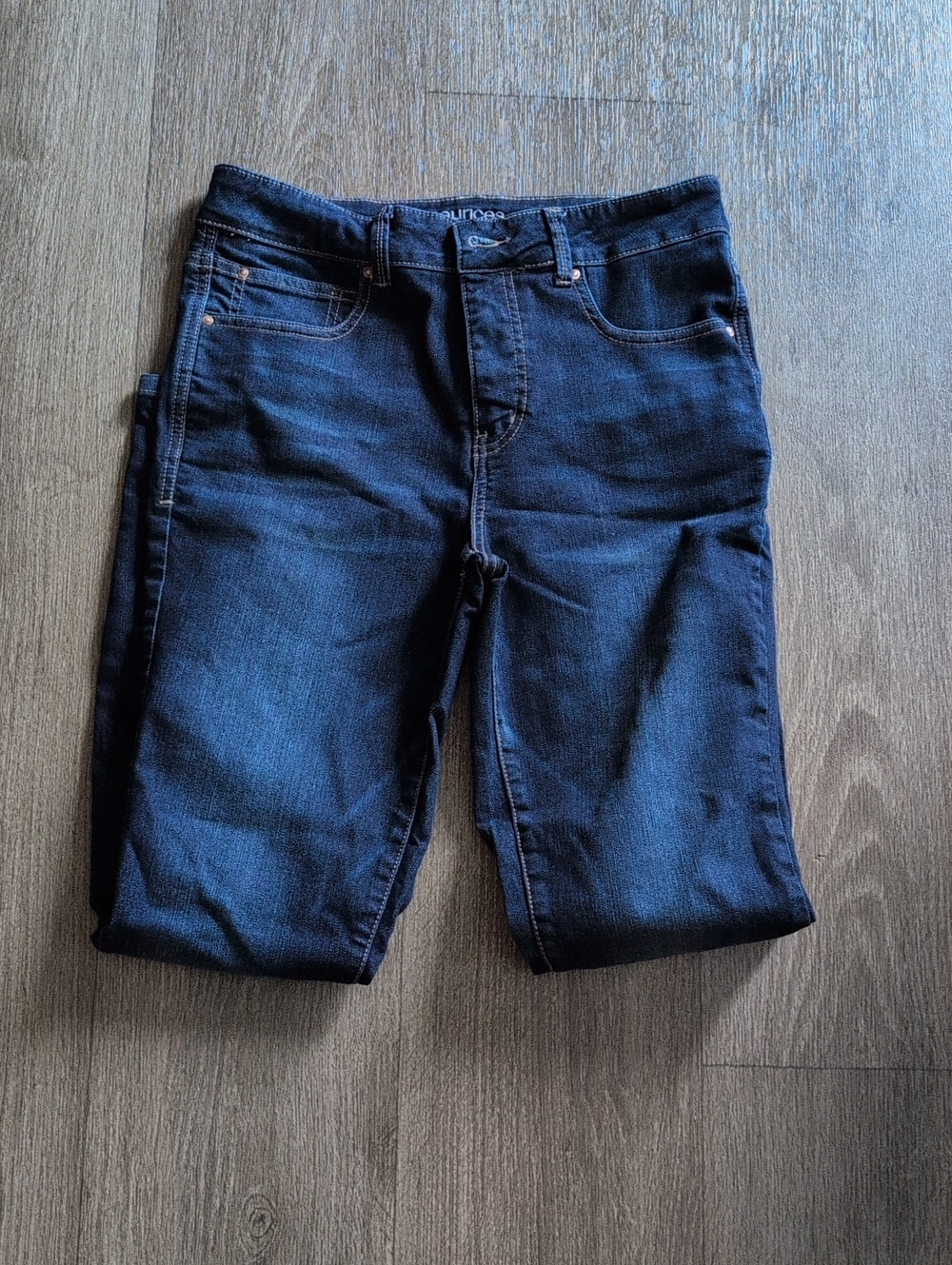 Maurices Everflex High Rise Slim Straight Dark Blue Jeans